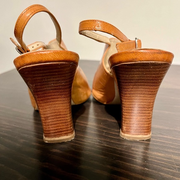 Aldo sz 8 Leather Sling Back Heels - Picture 4 of 12